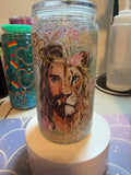 16oz  suspended glitter