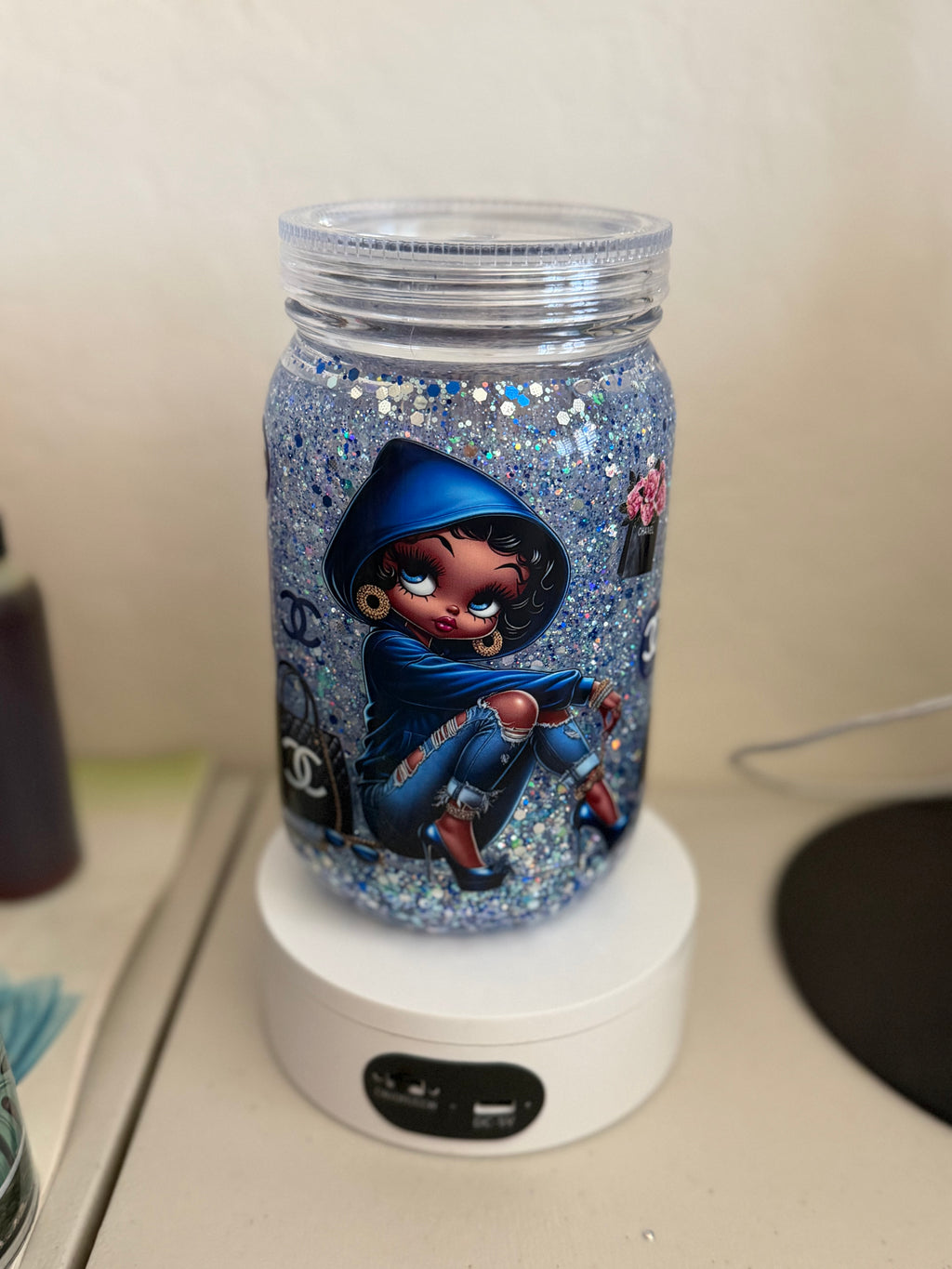 22oz Mason Jar Betty Boop