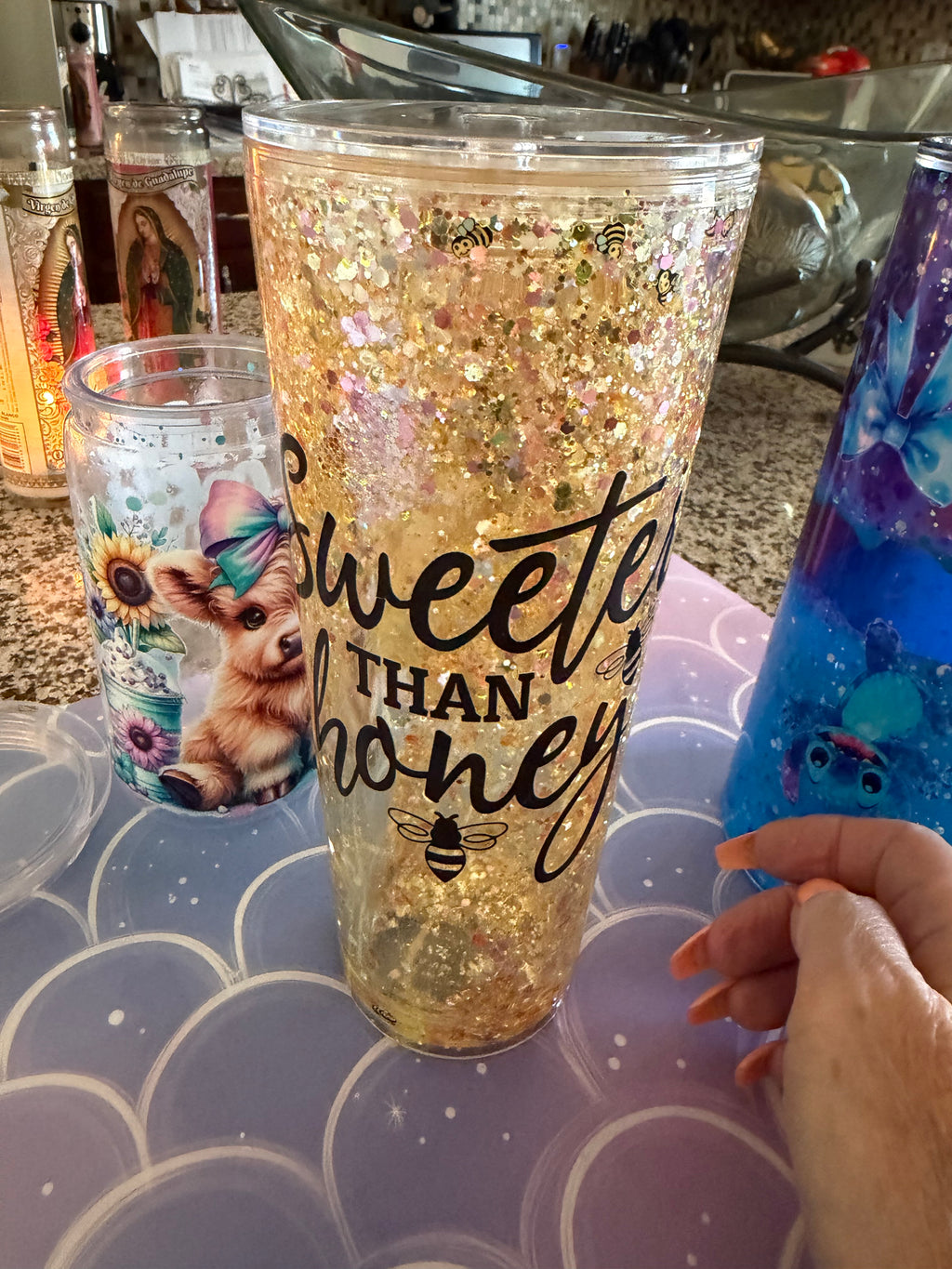 24 oz Bee waterfall Tumbler