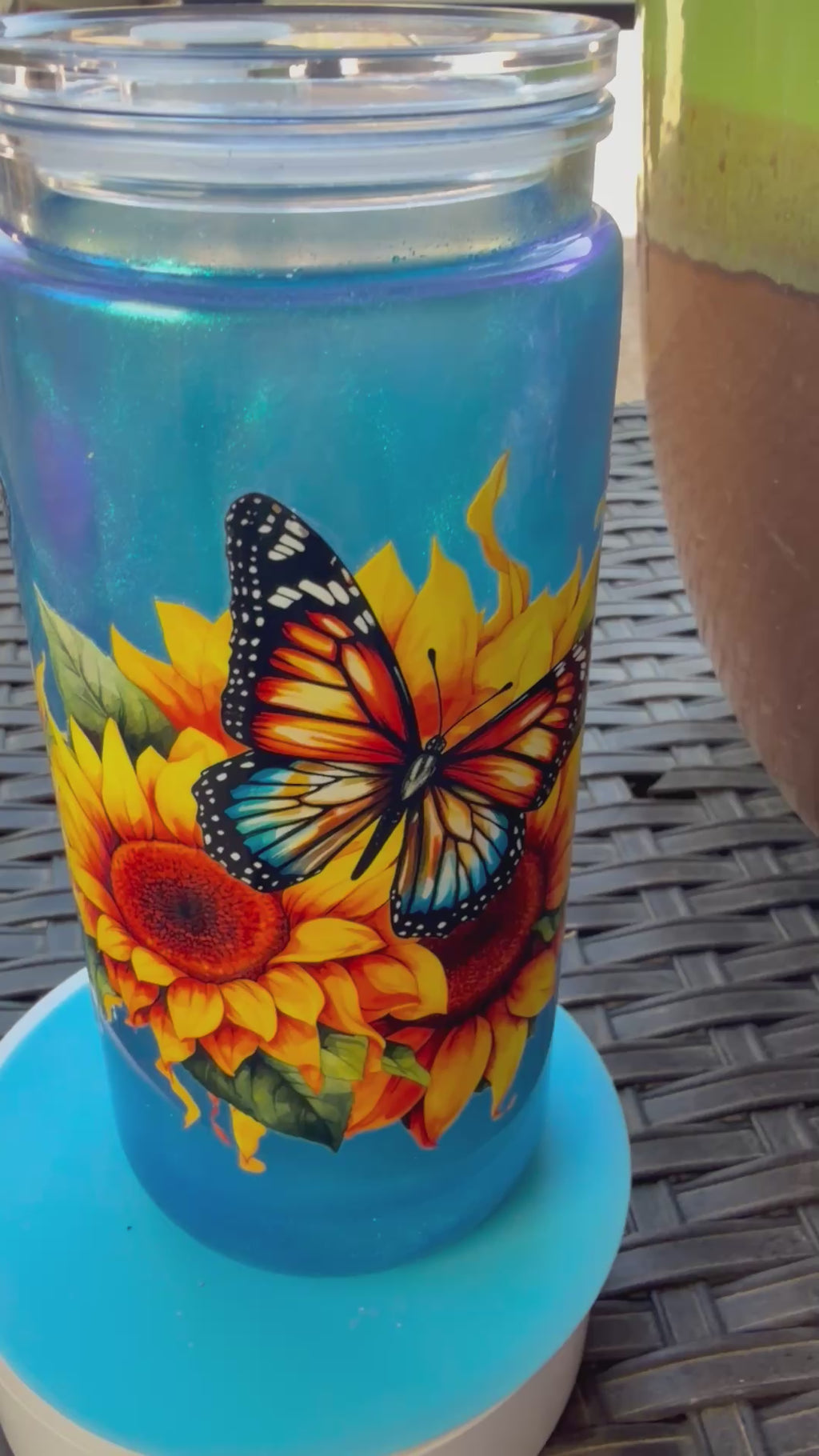 20 oz Floral and Butterfly Tumbler